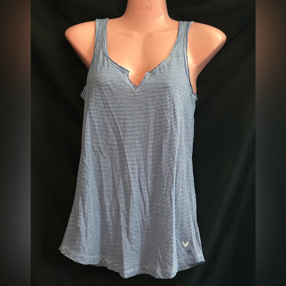 American Eagle Women’s Striped Scoop Neck Tank Top Navy & White XS NWT
